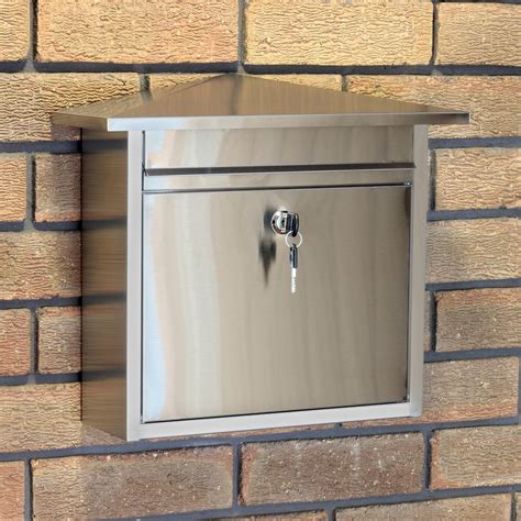 Stainless Steel Lockable Mailbox/Postbox Outdoor Home Mail/Post/Letter ...