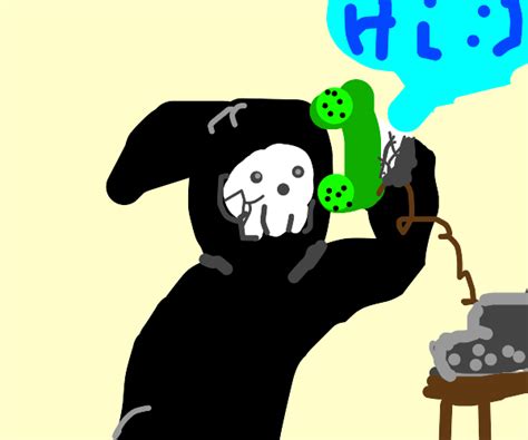 Grim Reaper Taking A Selfie Drawception