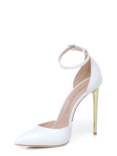 Le scarpe da sposa, una scelta precisa per un giorno importante. Scarpa con tacco Bianco Sergio Levantesi - Le Follie Shop ...