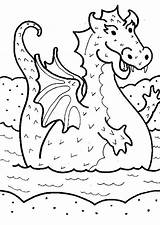 Sea Coloring Monster Myth sketch template