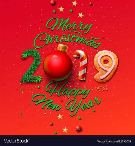 In this category, you will find awesome christmas cards images and animated christmas cards gifs! Merry christmas and happy new year 2019 greeting Vector Image