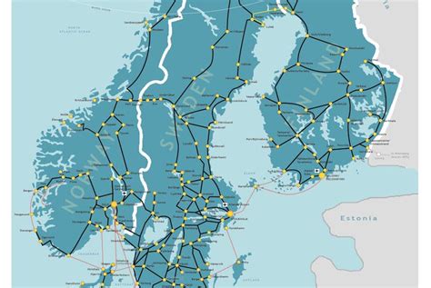 Scandinavia Rail Map