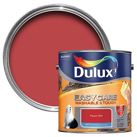 Dulux Easycare Washable And Tough Pepper Red Matt Emulsion Paint 25l