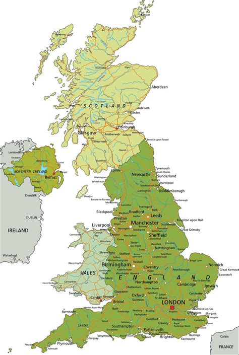 Carte De La Grande Bretagne Avec Les Villes Info ≡ Voyage Carte Plan