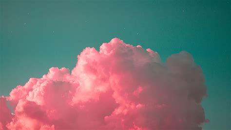 Pink Clouds In Blue Sky Pink Hd Wallpaper Pxfuel