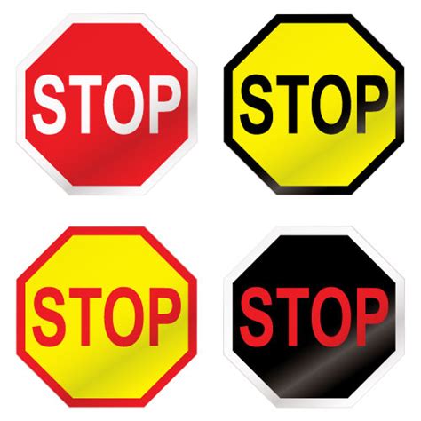 Stop Signs Vectors Real Cdr