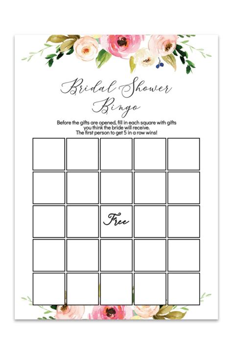 Downloadable Template Pdf Free Printable Bridal Shower Bingo