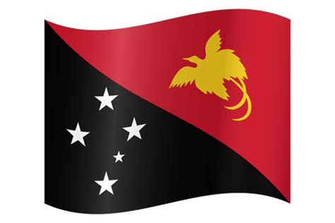 Papua New Guinea Flag Vector Country Flags