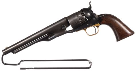 Civil War Us Colt Model 1860 Army Percussion Revolver Rock Island