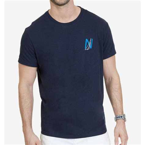 Nautica Nautica New Navy Blue Mens Size 2xlt Crewneck Graphic Print Tee T Shirt