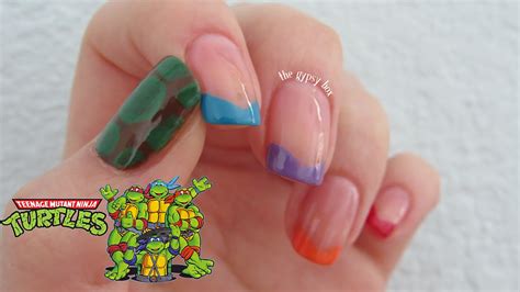 Teenage Mutant Ninja Turtles Nail Art Design Thegypsybox Youtube