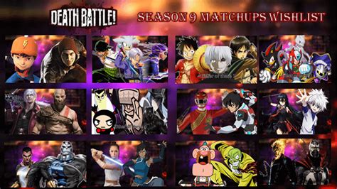 My Death Battle Matchups For Season 9 Wish List Rdeathbattlematchups