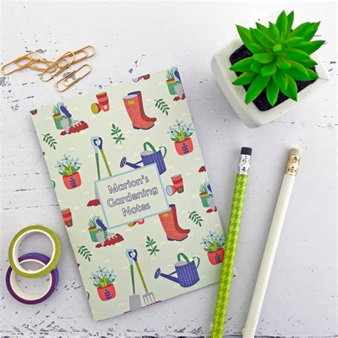 Personalised Gardening Notebook The Leaf Press