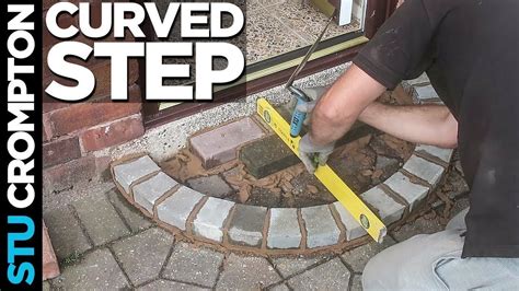 How To Build A Curved Brick Step Youtube Brick Steps Front Door