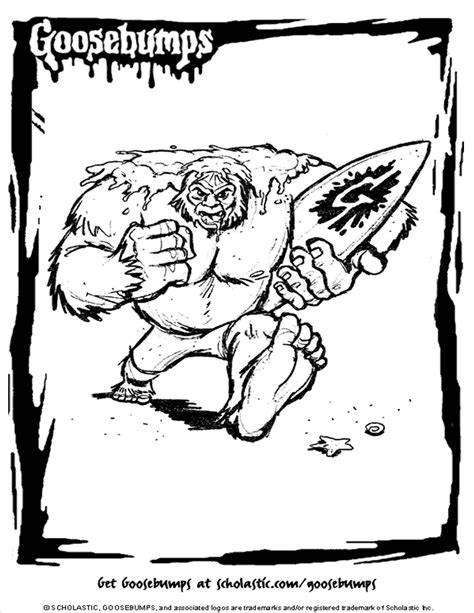 Printable werewolf coloring pages via. Scholastic Goosebumps Werewolf coloring page. | Cartoon ...