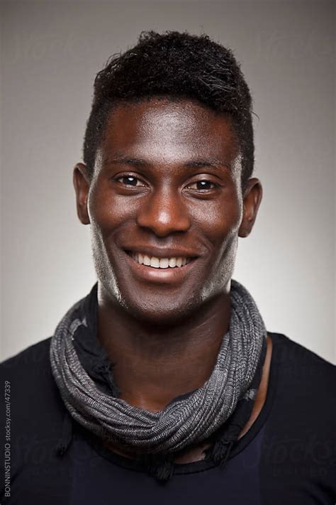 Portrait Of A Normal Black Man Smiling By Bonninstudio Stocksy United
