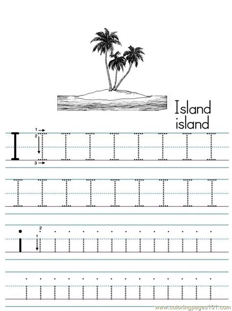 Alphabet Abc Letter I Island Coloring Pages 7 Com Coloring Page for