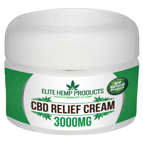 Cbd Pain Relief Cream 3000mg Elite Hemp Products