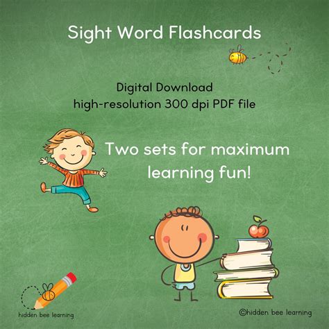 Sight Words Dolch Sight Words Flashcards Preschool Etsy
