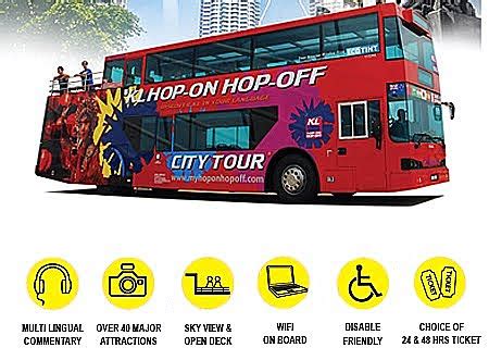It includes a 40 minutes' cruise to disembark and then climb the cctv tower at passengers' own expense. KL Hop-On Hop-Off - Double Decker Tour of Kuala Lumpur