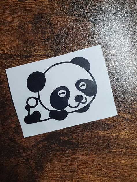 All 4 Panda Vinyl Decal Stickers Panda Sticker Vinyl Decal Etsy