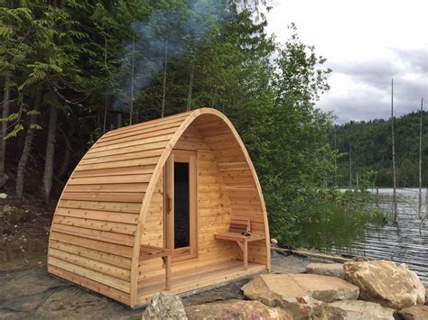 Outdoor Pod Sauna Raindrop Sauna Kit Cedar Saunas