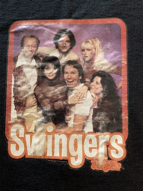 Vintage Threes Company Swingers T Shirt Mens Xl Blac Gem