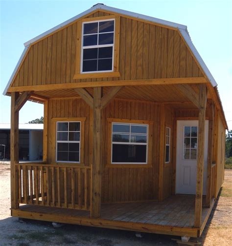 We can add more headroom to lofts, add hurricane protection, add dormers and transom windows, and much, much more! Derksen Portable Deluxe Lofted Barn ... | Lofted barn ...