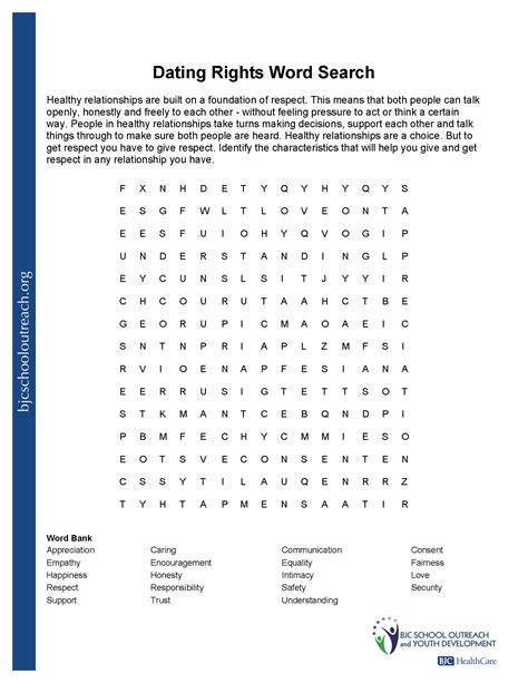 8 Best Images Of Respect Word Search Printable Good