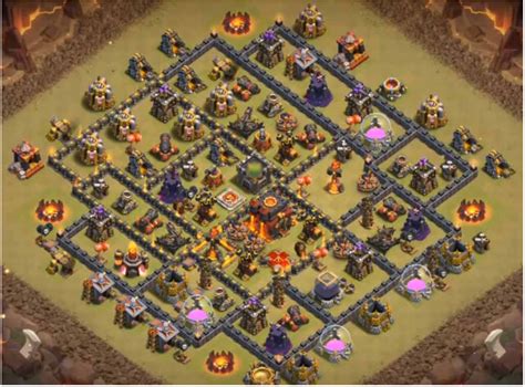 Town hall 9 war base layout links anti 3 stars. Design Base TH 10 Clash Of Clans (CoC) Untuk War Terbaru ...