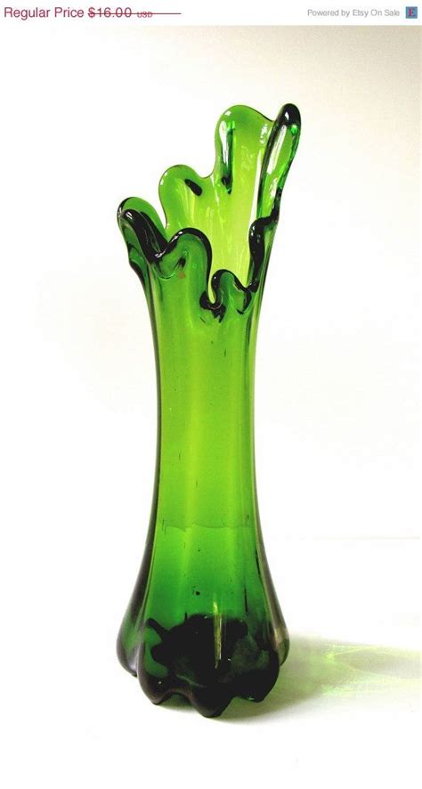 Big Sale Mid Century 50s Green Splash Vase By Bellalainevintage 11 20 Bright Flowers Bright