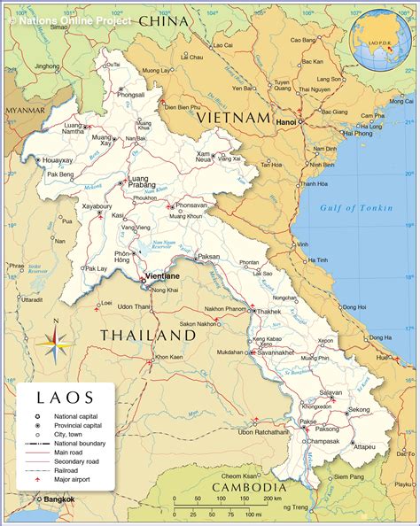 Political Map Of Laos Nations Online Project