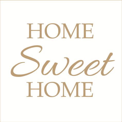 Home Sweet Home 2 Vinyl Decal Large Latte