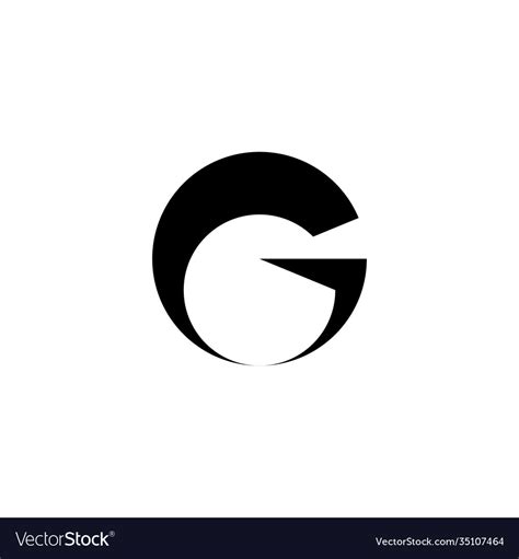 Black Circle Letter G Logo Royalty Free Vector Image