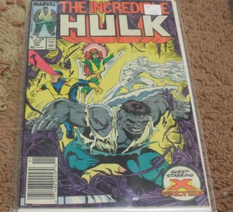 Incredible Hulk Comic 337 1987 Marvel Grey Hulk Vs X Factor Todd