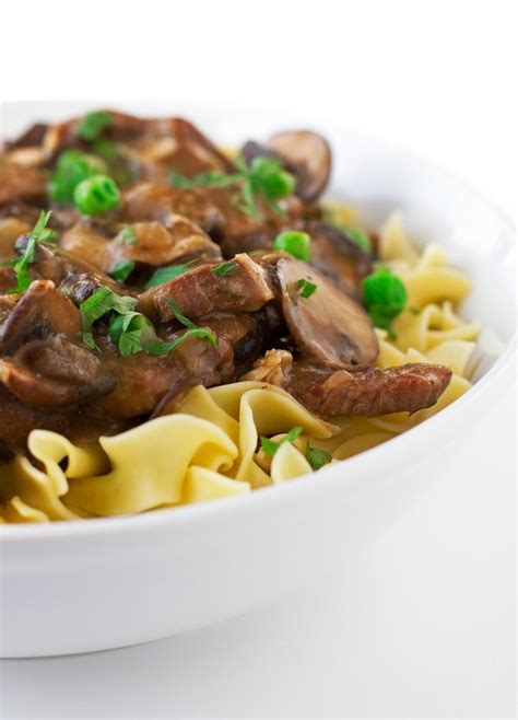 How to make the best guinness beef stew made with beef, guinness beer, and hearty vegetables. Beef Stew with Mushrooms Over Egg Noodles Recipe | Little ...
