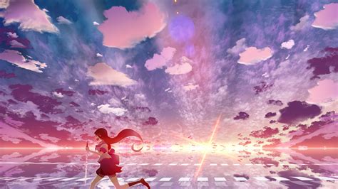 2560x1440 Girl Anime Sky 1440p Resolution Wallpaper Hd Anime 4k