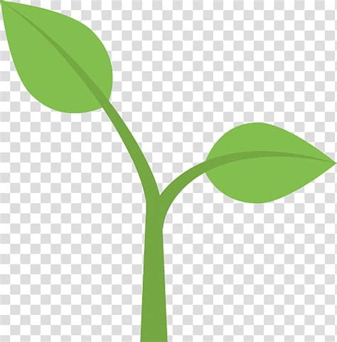 Green Leaf Logo Emoji Seedling Emoticon Sticker Plant Plant Stem