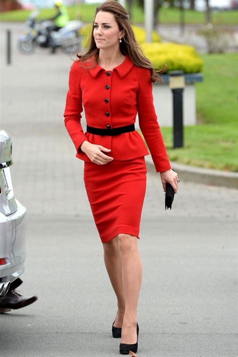 Kate Middleton Red Suit Armina Mevlani