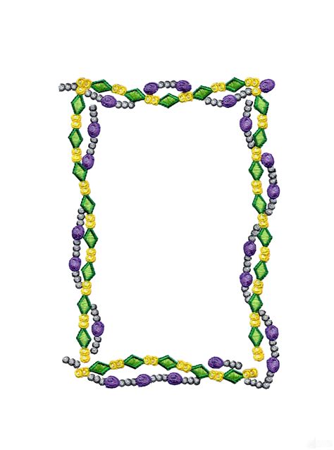 Clip Art Of Mardi Gras Bead Border Free Image Download