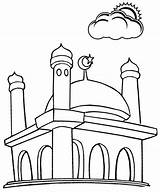 Ketupat Mewarnai Islam Buku Masjid Latar Aygun Idul Fitri Lebaran sketch template