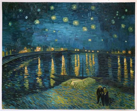 Starry Night Over The Rhone Vincent Van Gogh Hand Painted Etsy