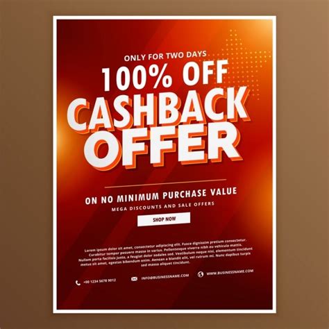 Red Poster For Discounts Free Vector