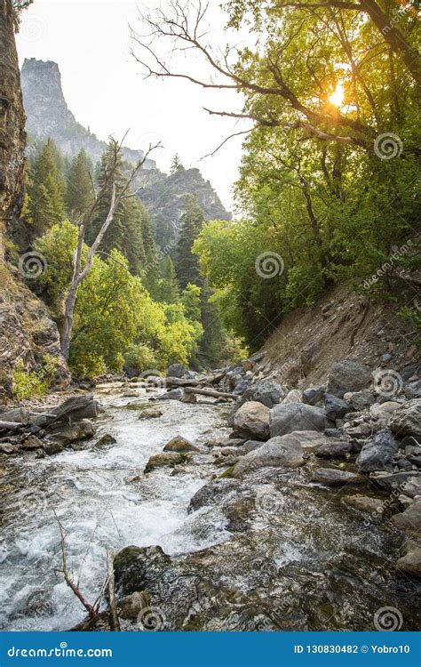 Beautiful Rugged Mountain River Landscape Scene Stock Photo Image Of