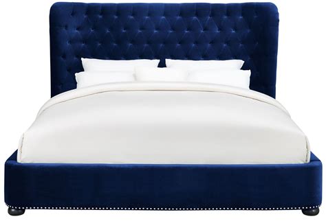 Macys.com has been visited by 1m+ users in the past month Finley Blue Velvet Queen Platform Bed, B32, TOV Furniture