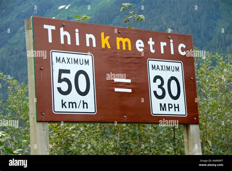 road sign marker post metric english conversion miles kilometers