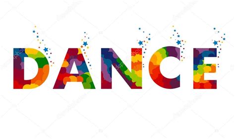 Dance Club Dance Party Colored Lettering — Stock Vector © Direnko