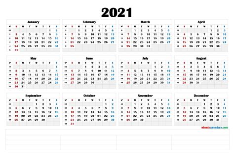 2021 Calendar Week Wise Pdf Example Calendar Printable