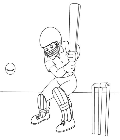 Cricket Bat Coloring Pages To Print