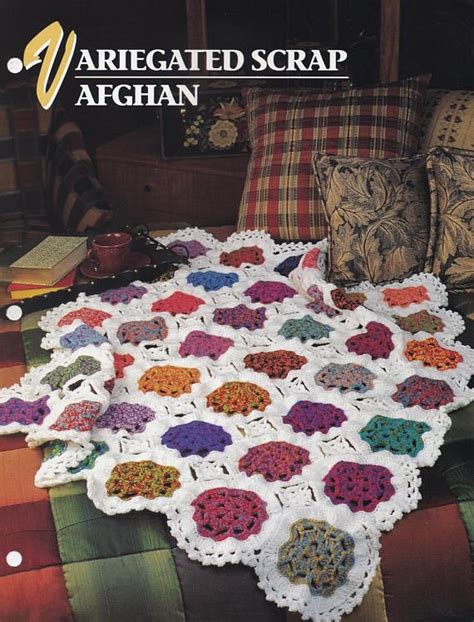 Variegated Scrap Afghan Annies Attic Crochet Quilt And Afghan Pattern